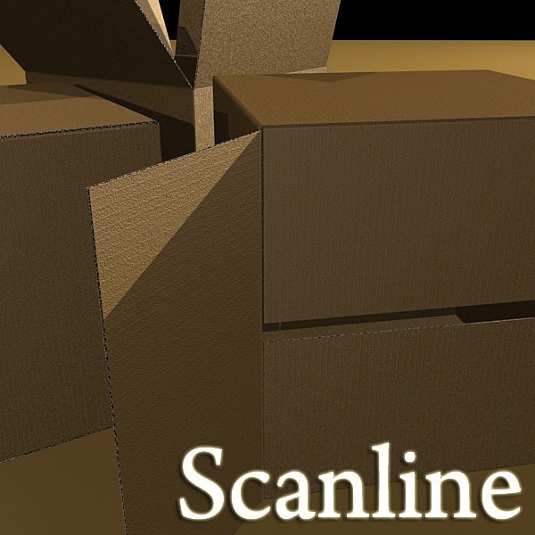 Photoreal Cardboard Carton High Res 3D model_13