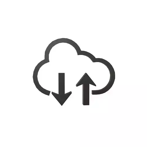 Cloud Upload And Download Symbol v1 001 Low-poly 3D model