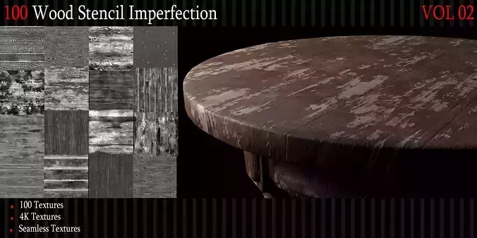 100 Wood Surface Imperfection  4k Tileable Textures Vol 2