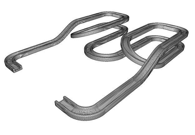 Cartoon Race Track Low-poly 3D model_2