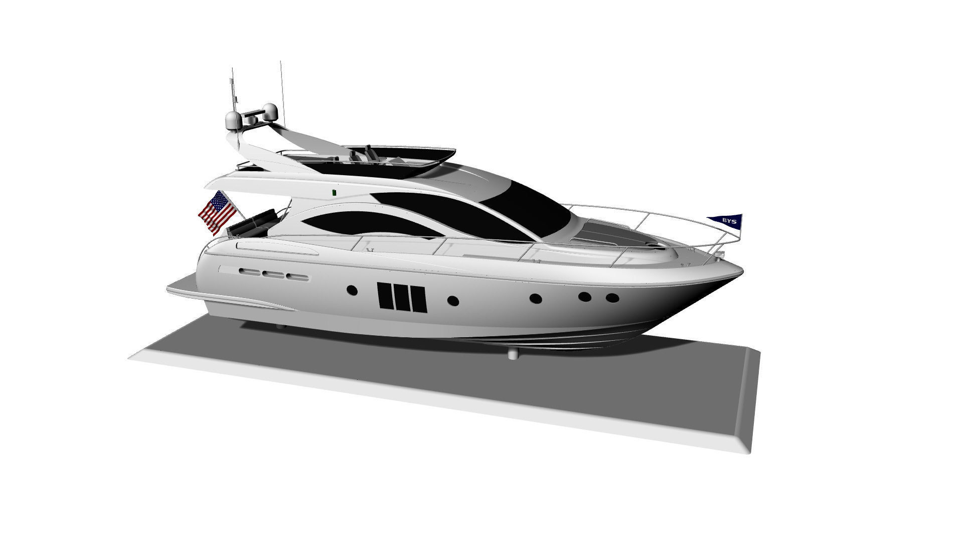 60 Foot Motor Yacht 3D model_34