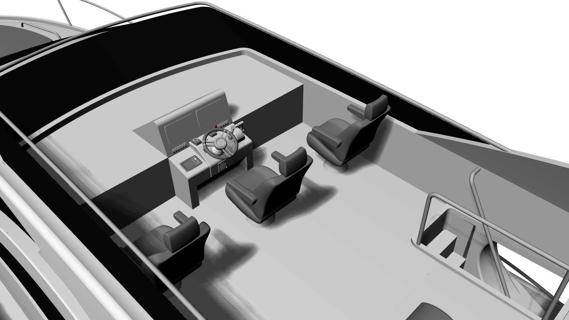 60 Foot Motor Yacht 3D model_23