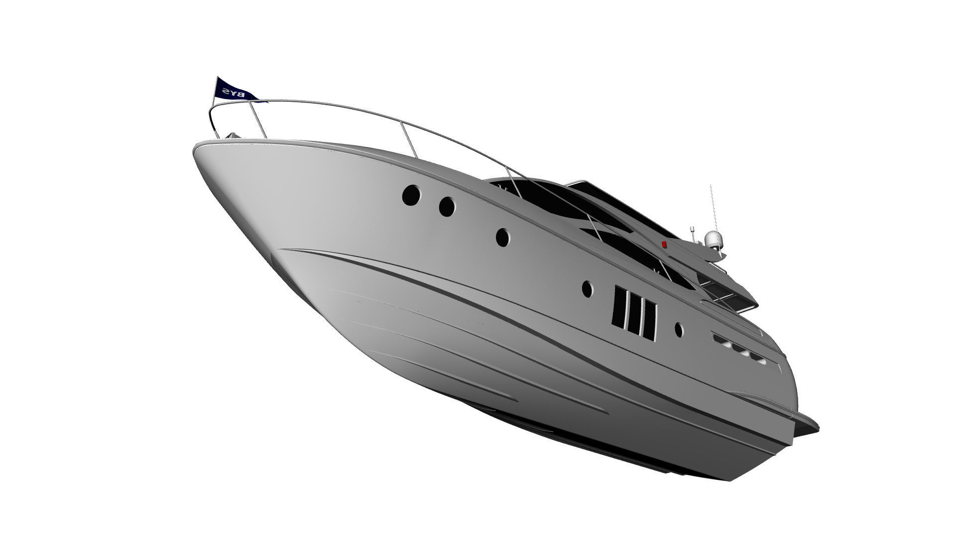 60 Foot Motor Yacht 3D model_21