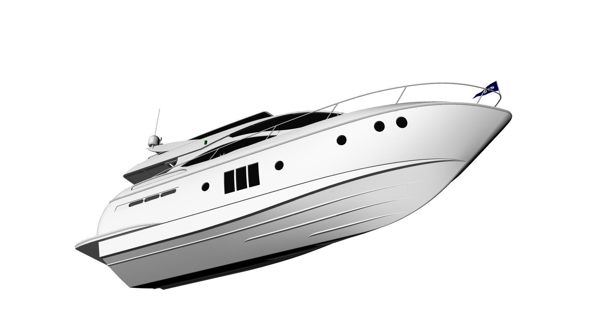 60 Foot Motor Yacht 3D model_15