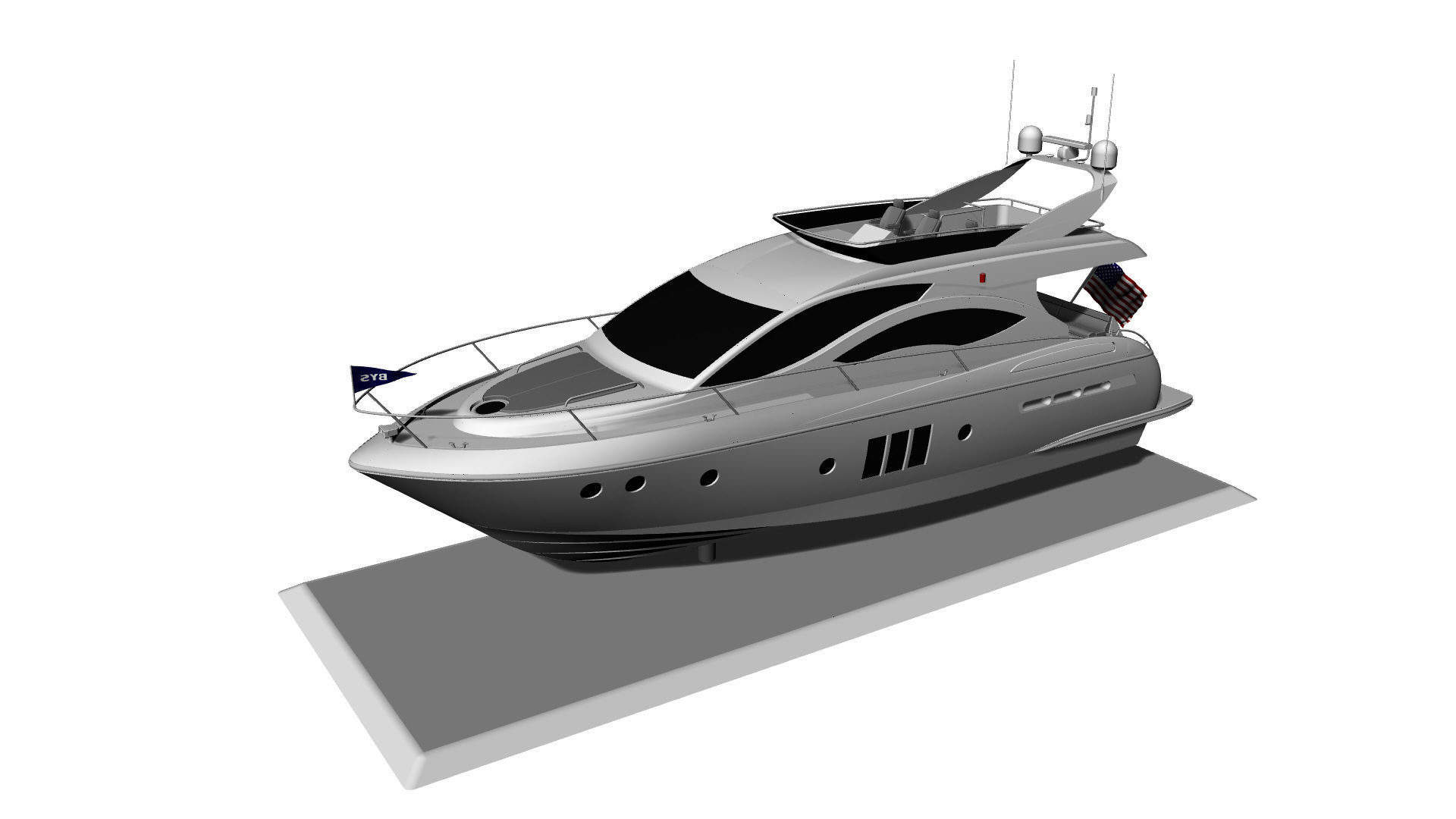 60 Foot Motor Yacht 3D model_33
