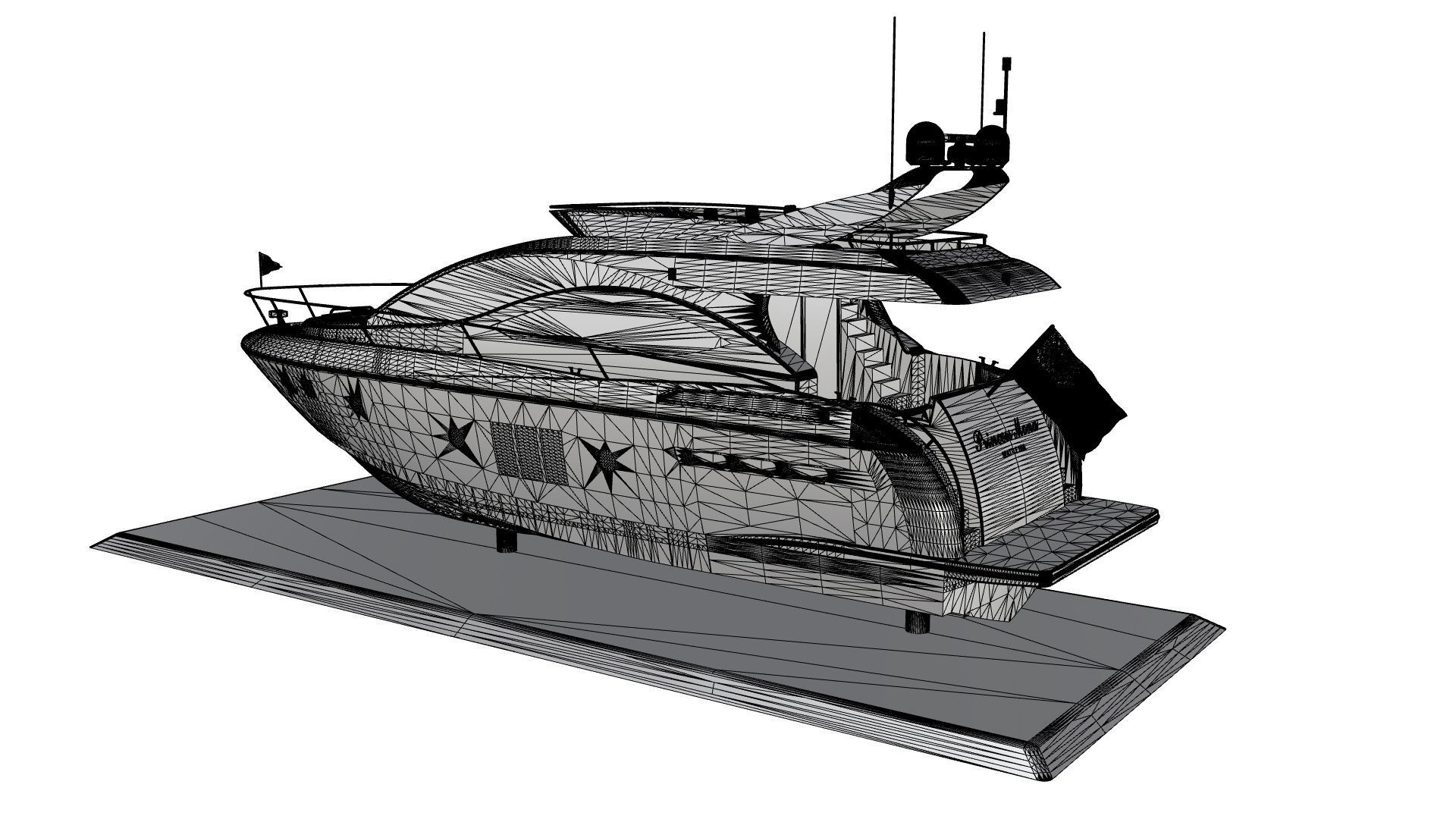 60 Foot Motor Yacht 3D model_4