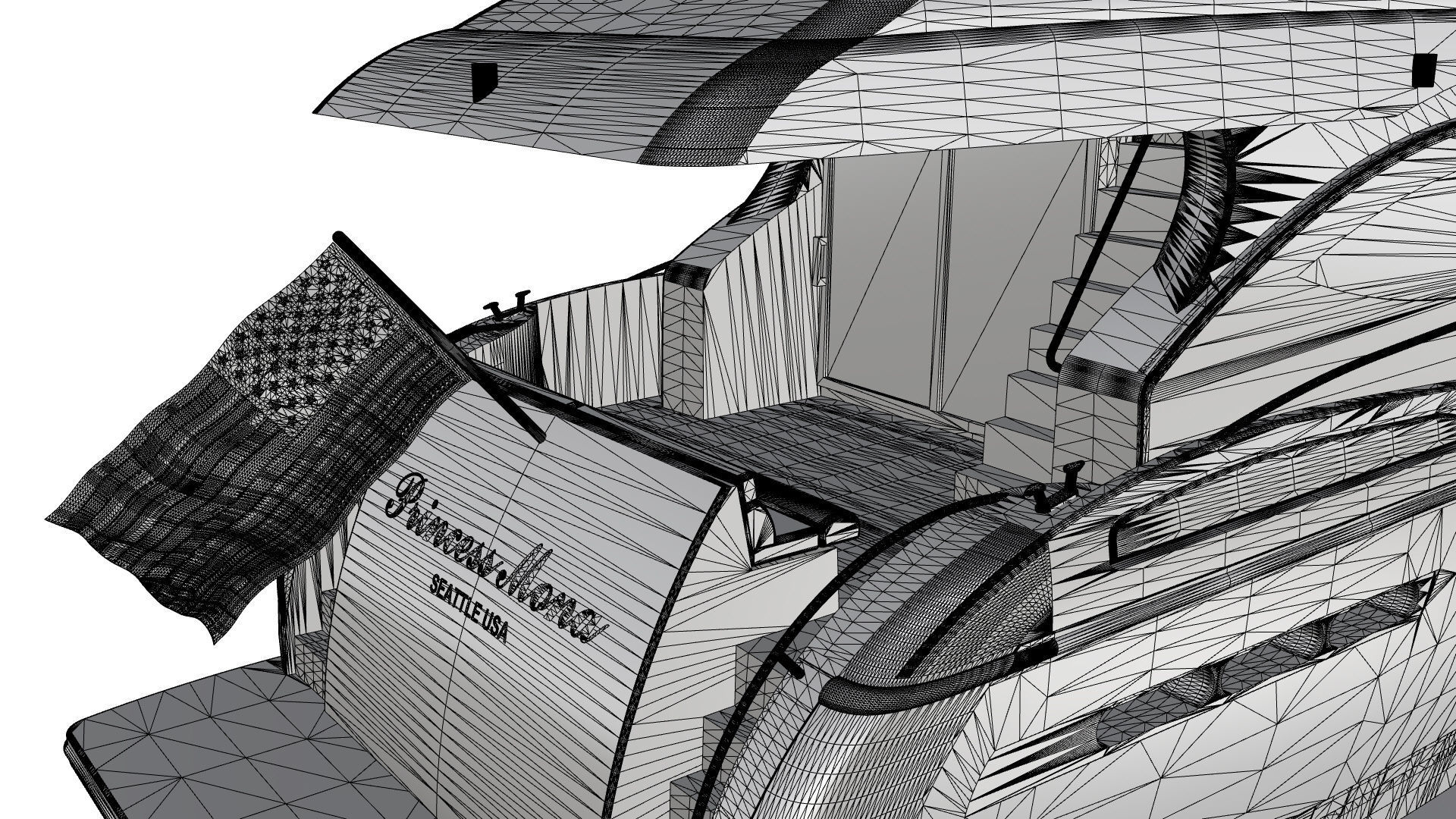 60 Foot Motor Yacht 3D model_7