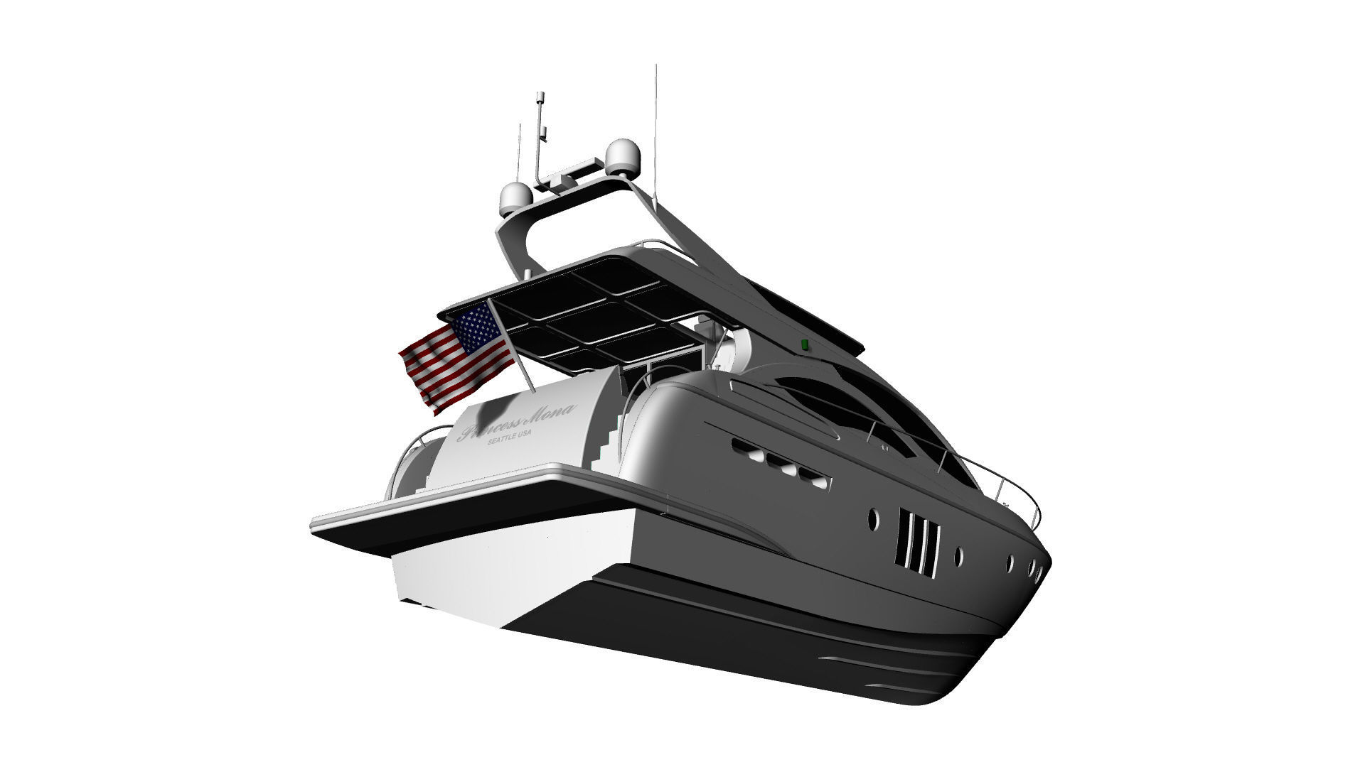 60 Foot Motor Yacht 3D model_20