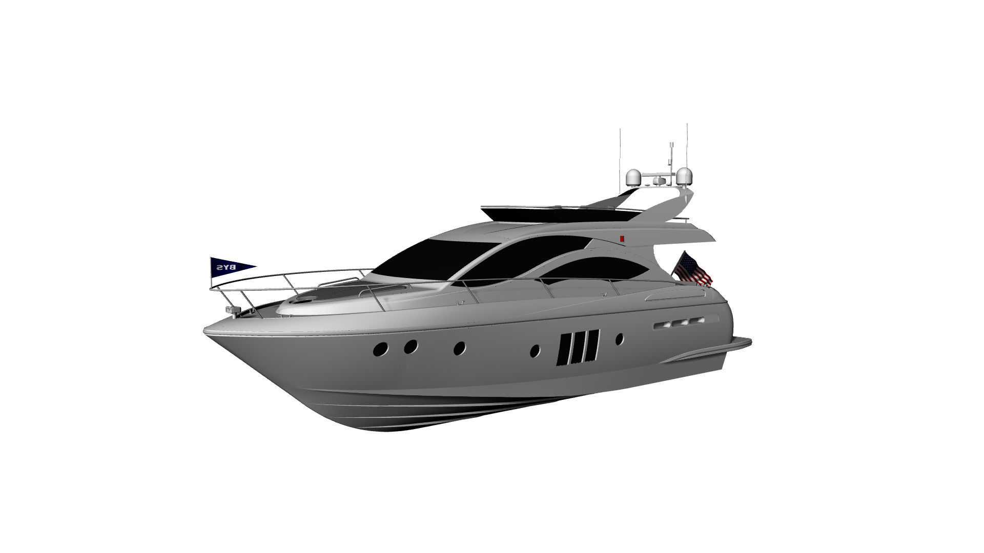 60 Foot Motor Yacht 3D model_12