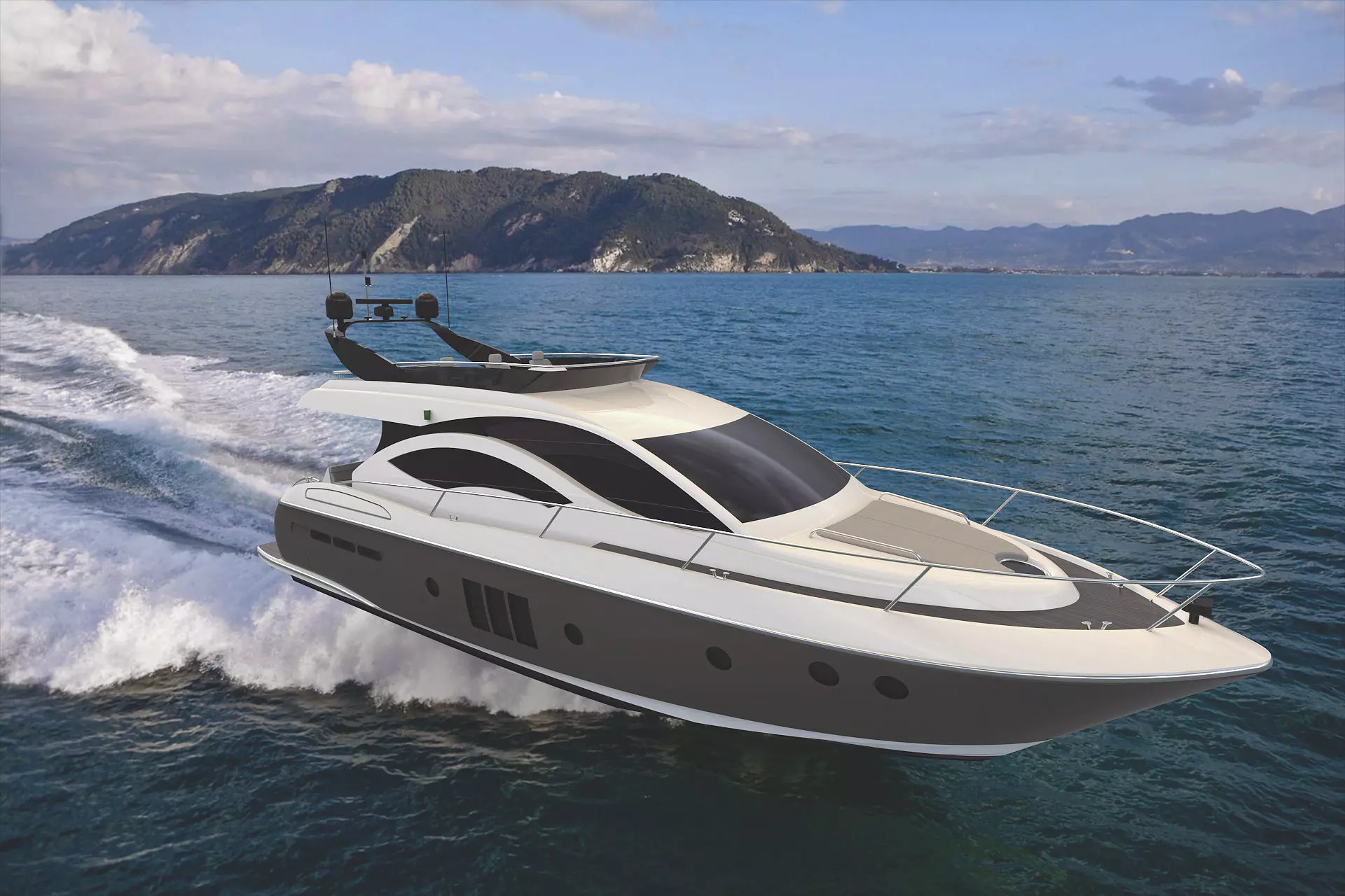 60 Foot Motor Yacht 3D model_0