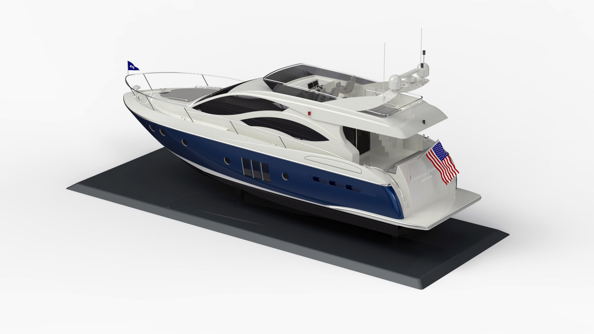 60 Foot Motor Yacht 3D model_1