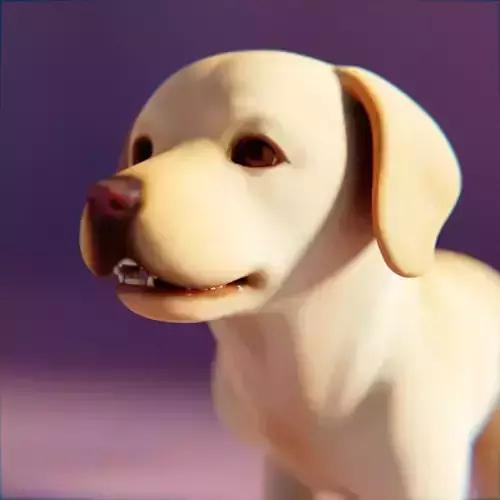 Dog stylized Low-poly 3D model