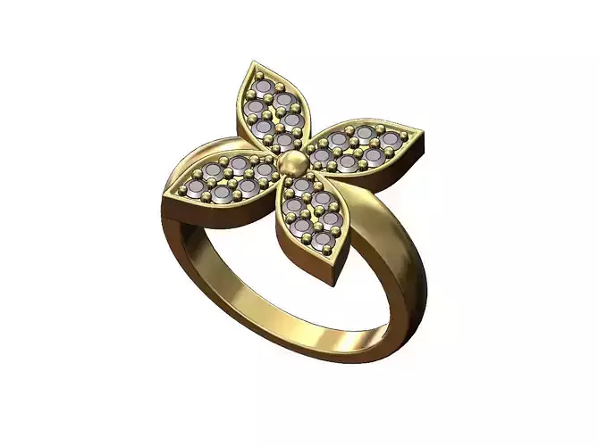 Diamond Blossom star fashion ring US sizes 6to9