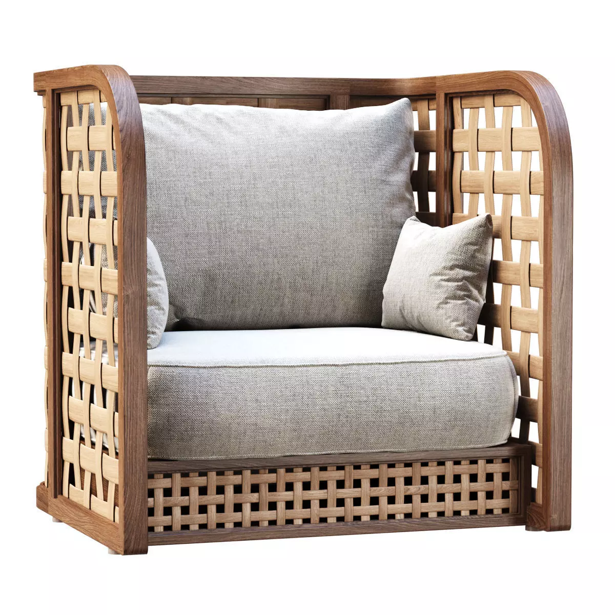 Sofia Restaurant Rattan Chair 3D model