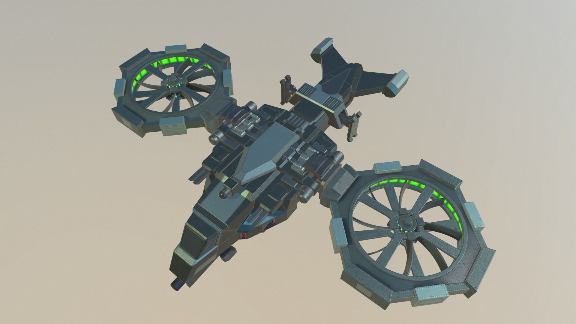 ASU-001 Zephyrs Tactical Helicopter Low-poly 3D model_4