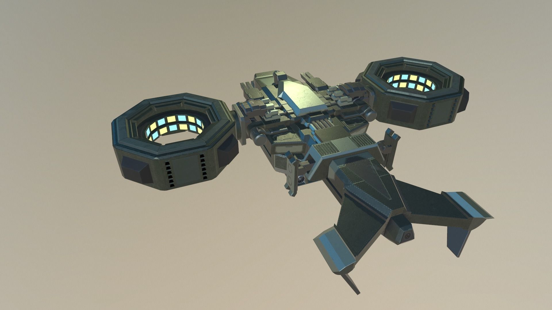 ASU-001 Zephyrs Tactical Helicopter Low-poly 3D model_3