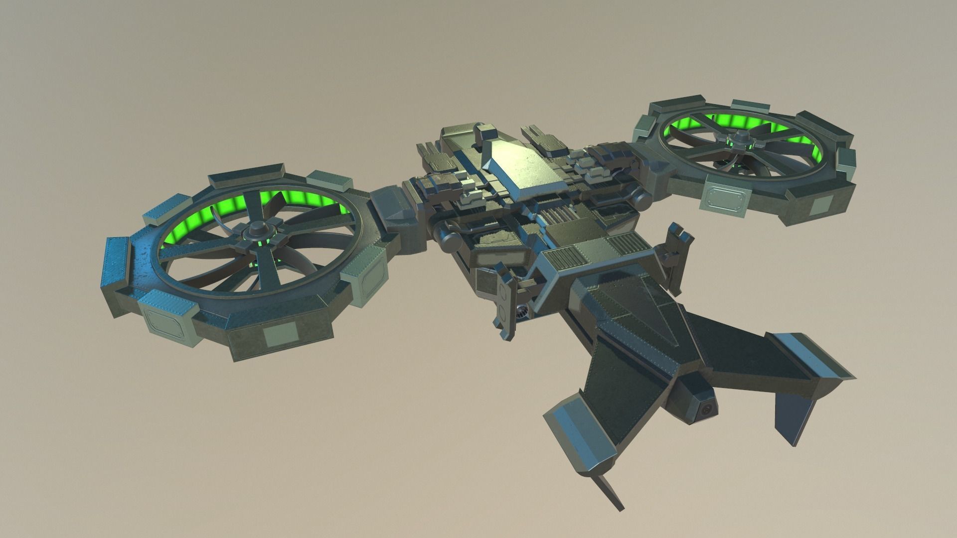 ASU-001 Zephyrs Tactical Helicopter Low-poly 3D model_2