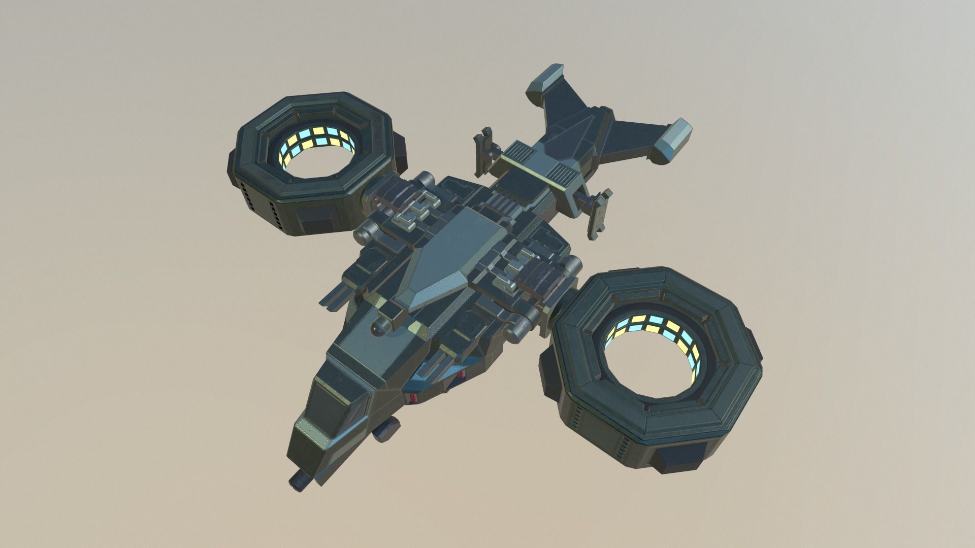 ASU-001 Zephyrs Tactical Helicopter Low-poly 3D model_5