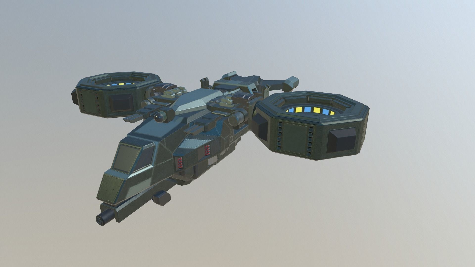 ASU-001 Zephyrs Tactical Helicopter Low-poly 3D model_1