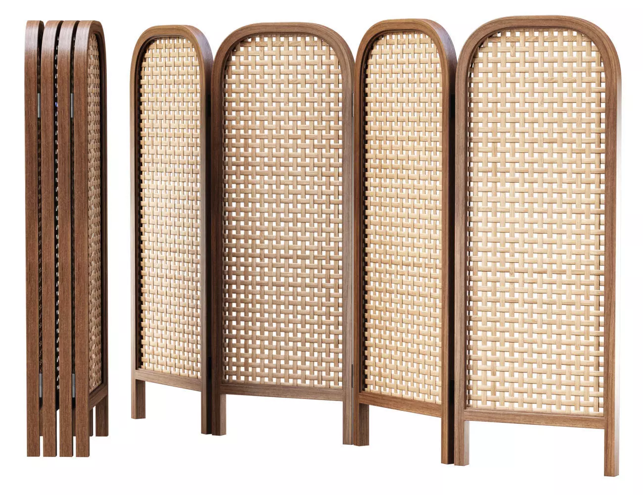 Sofia Decorative Rattan Screen  3D model_0