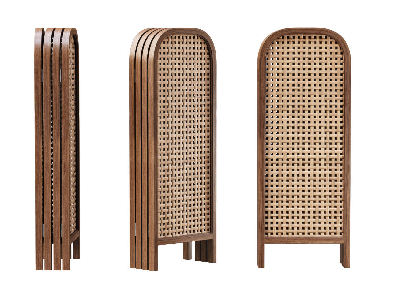 Sofia Decorative Rattan Screen  3D model_3
