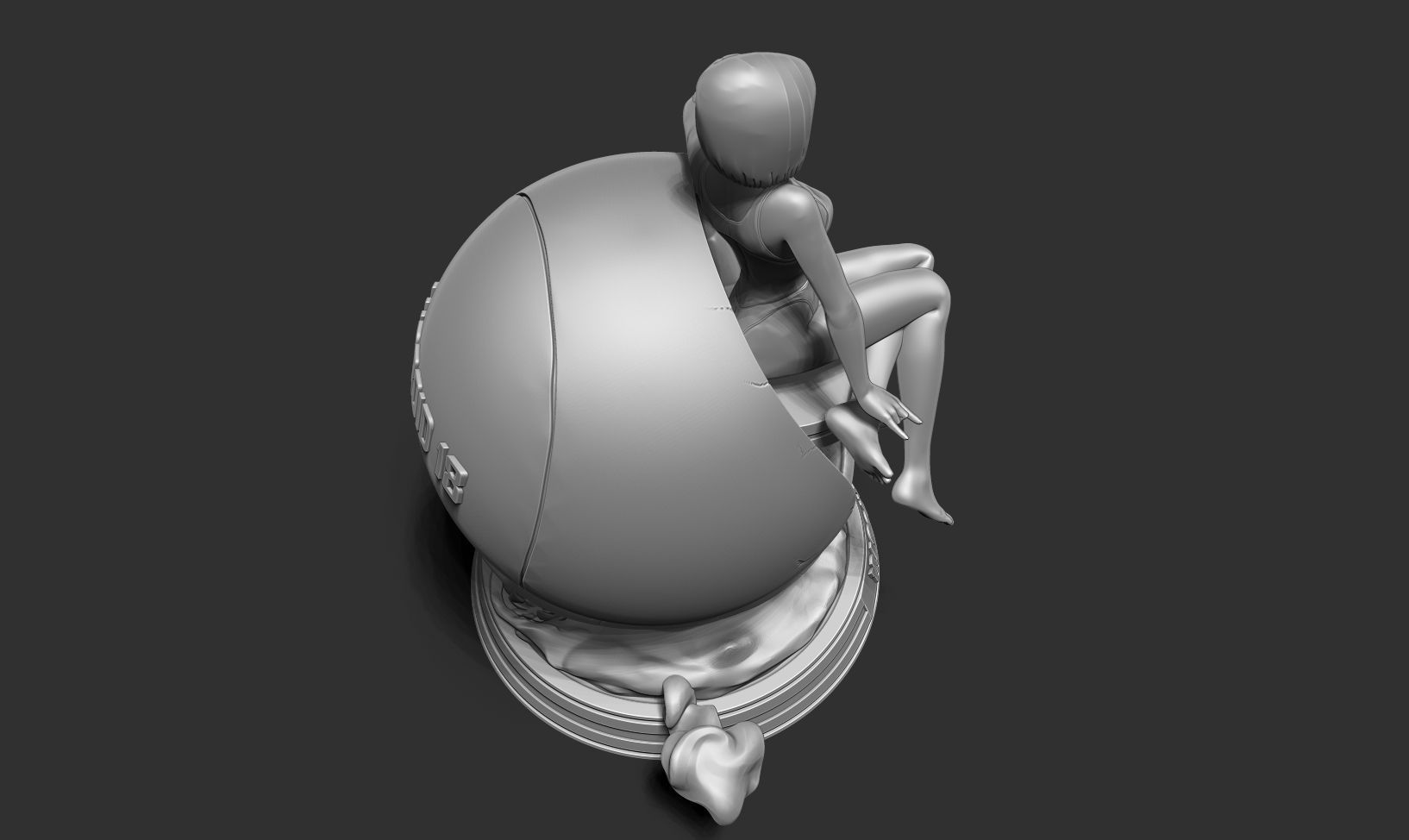 Android 18 in bikini 3D print model_18