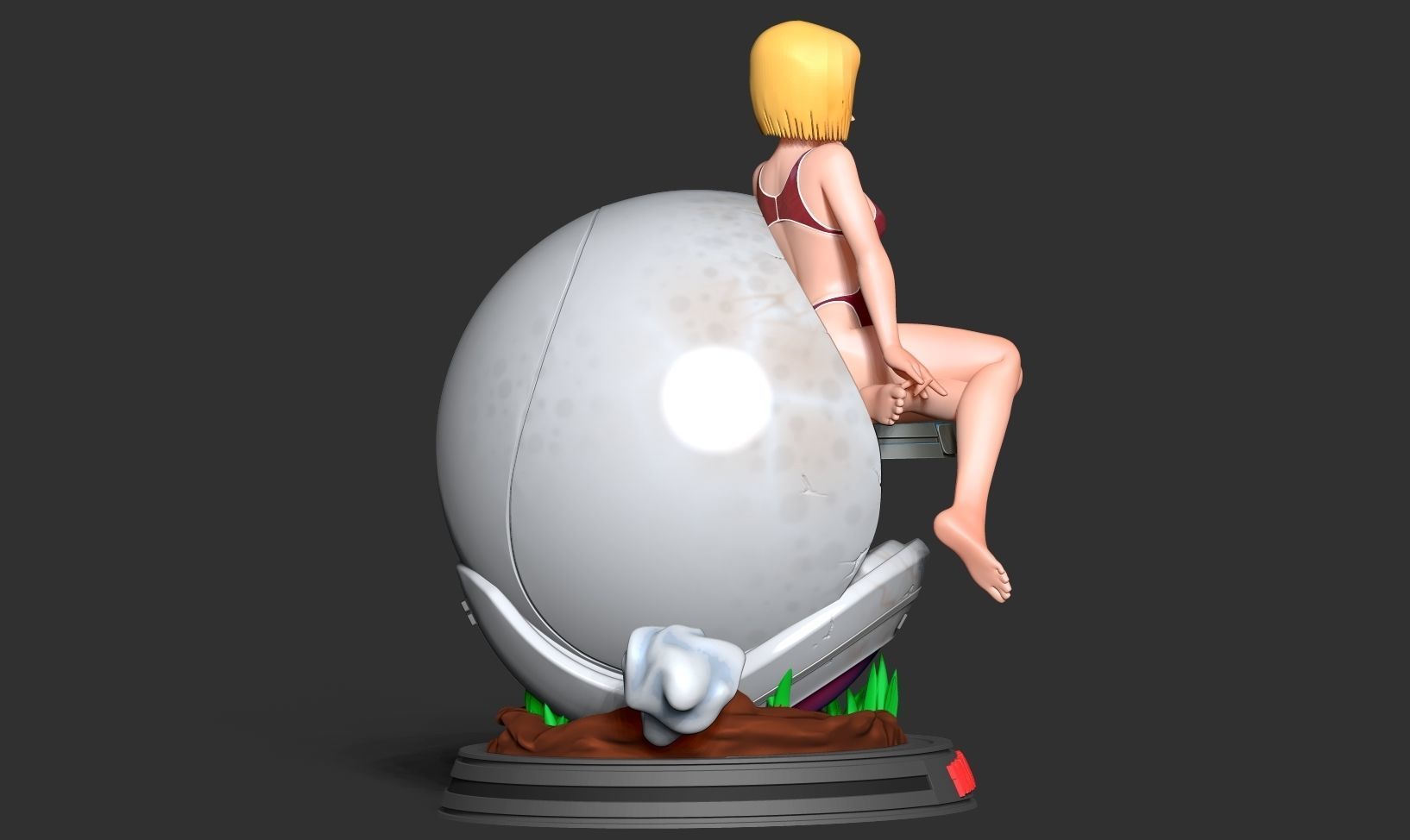 Android 18 in bikini 3D print model_19