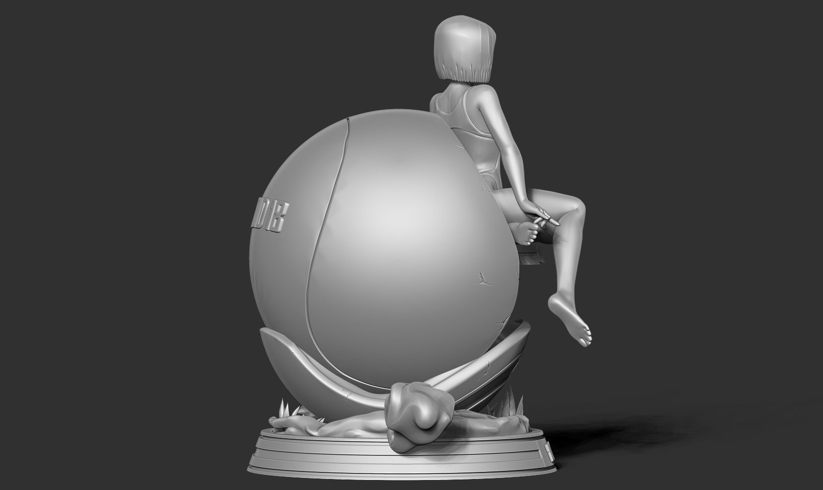 Android 18 in bikini 3D print model_20