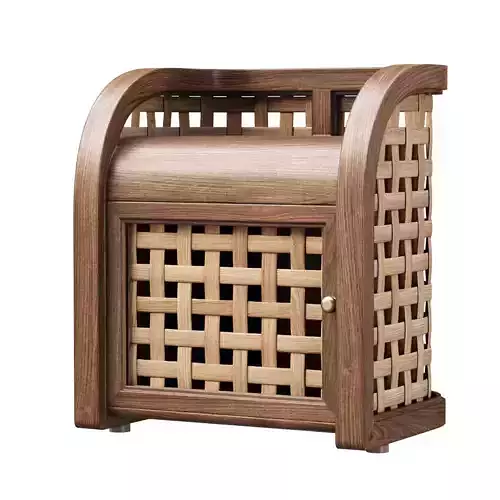 Sofia Rattan Bedside Table 