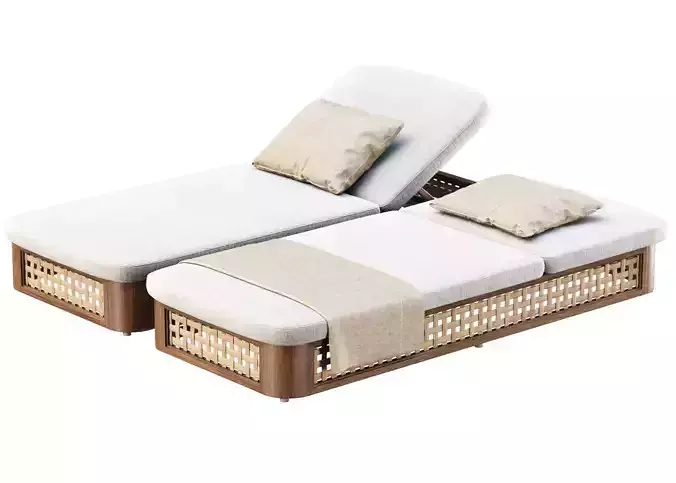 Sofia Rattan Chaise Lounge