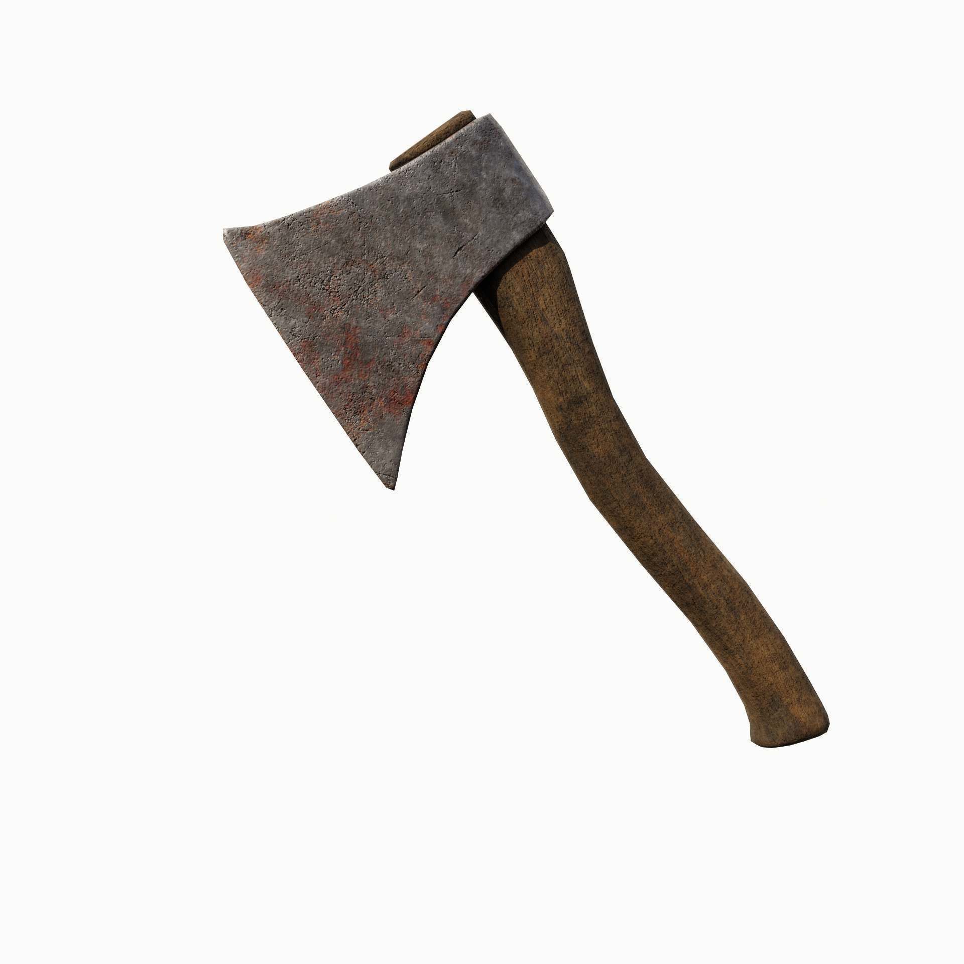 Old axe Low-poly 3D model_18