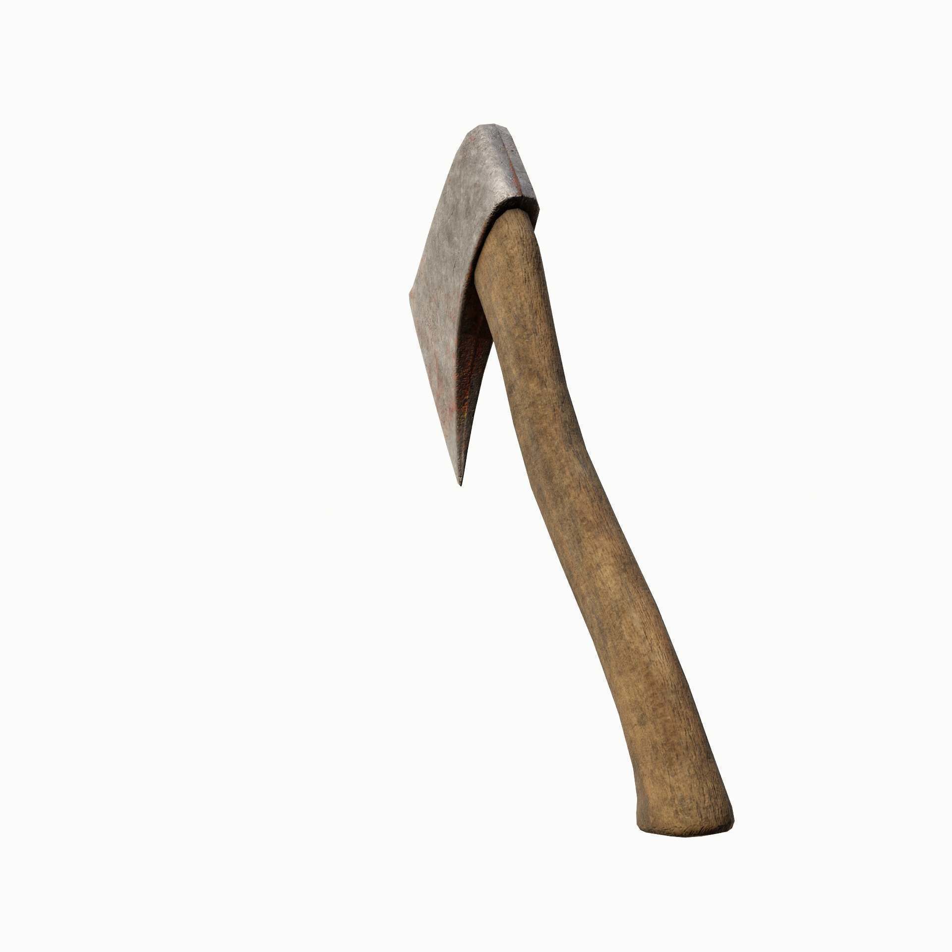 Old axe Low-poly 3D model_13