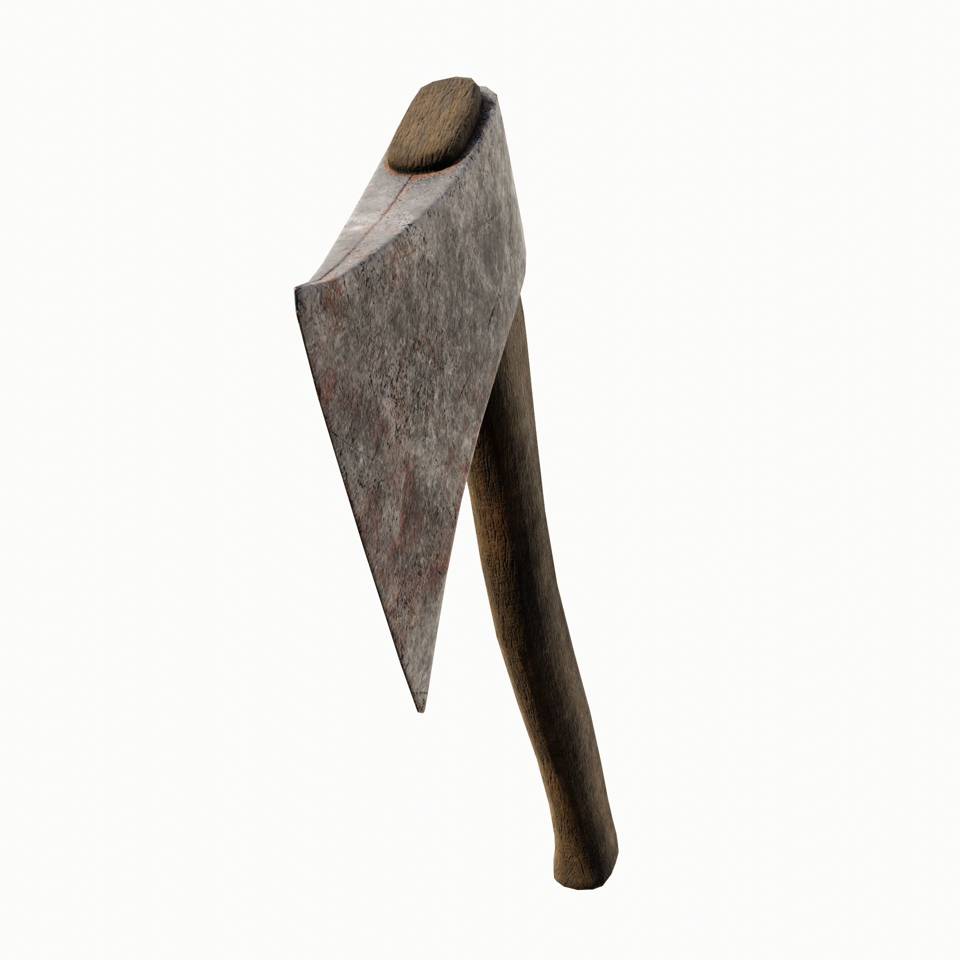 Old axe Low-poly 3D model_4