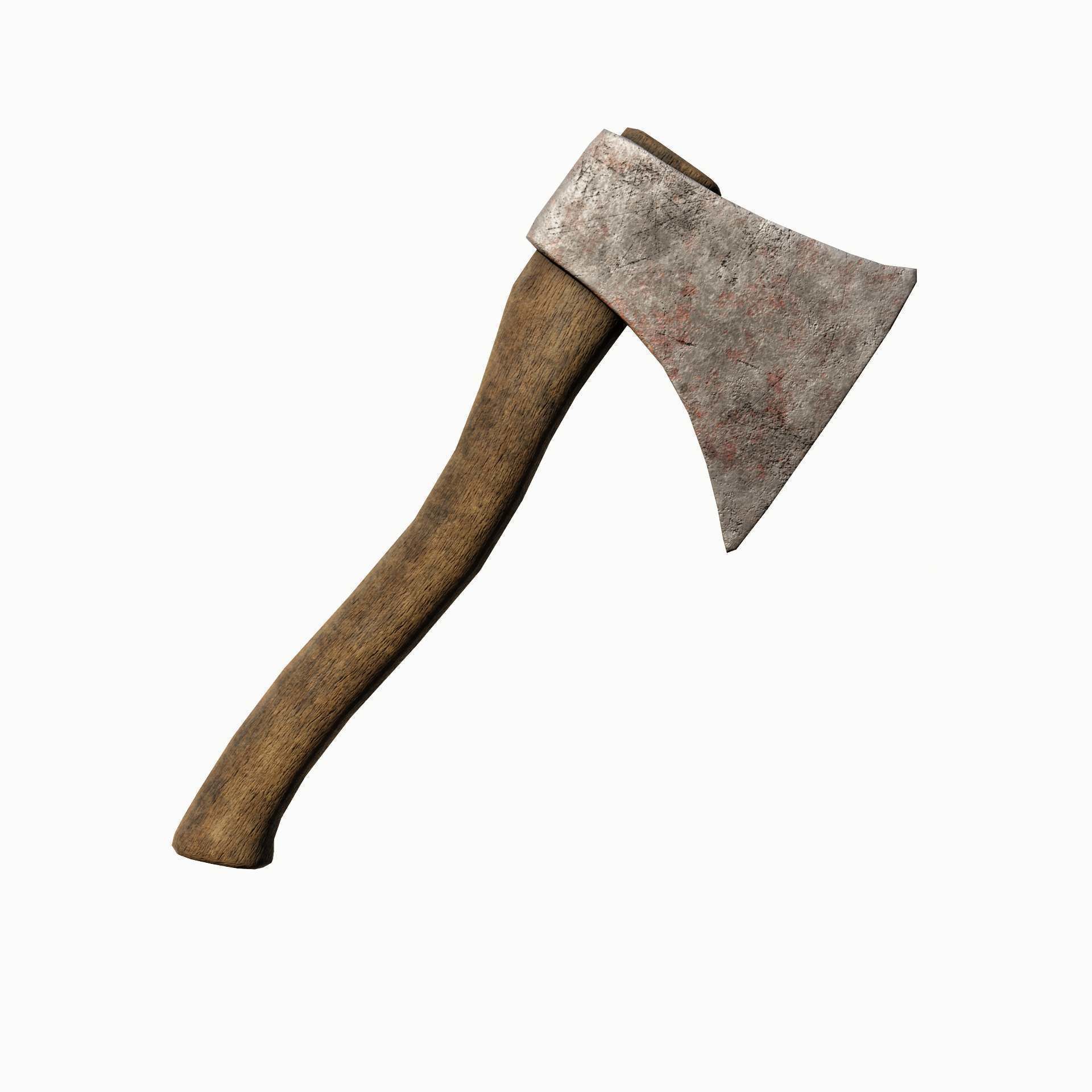 Old axe Low-poly 3D model_26