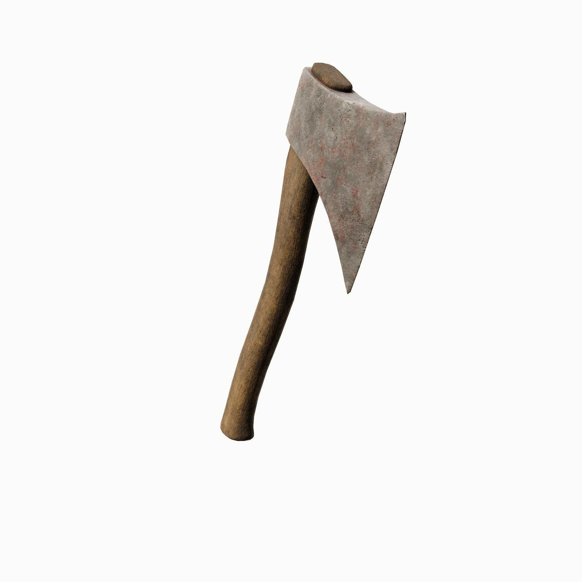 Old axe Low-poly 3D model_23