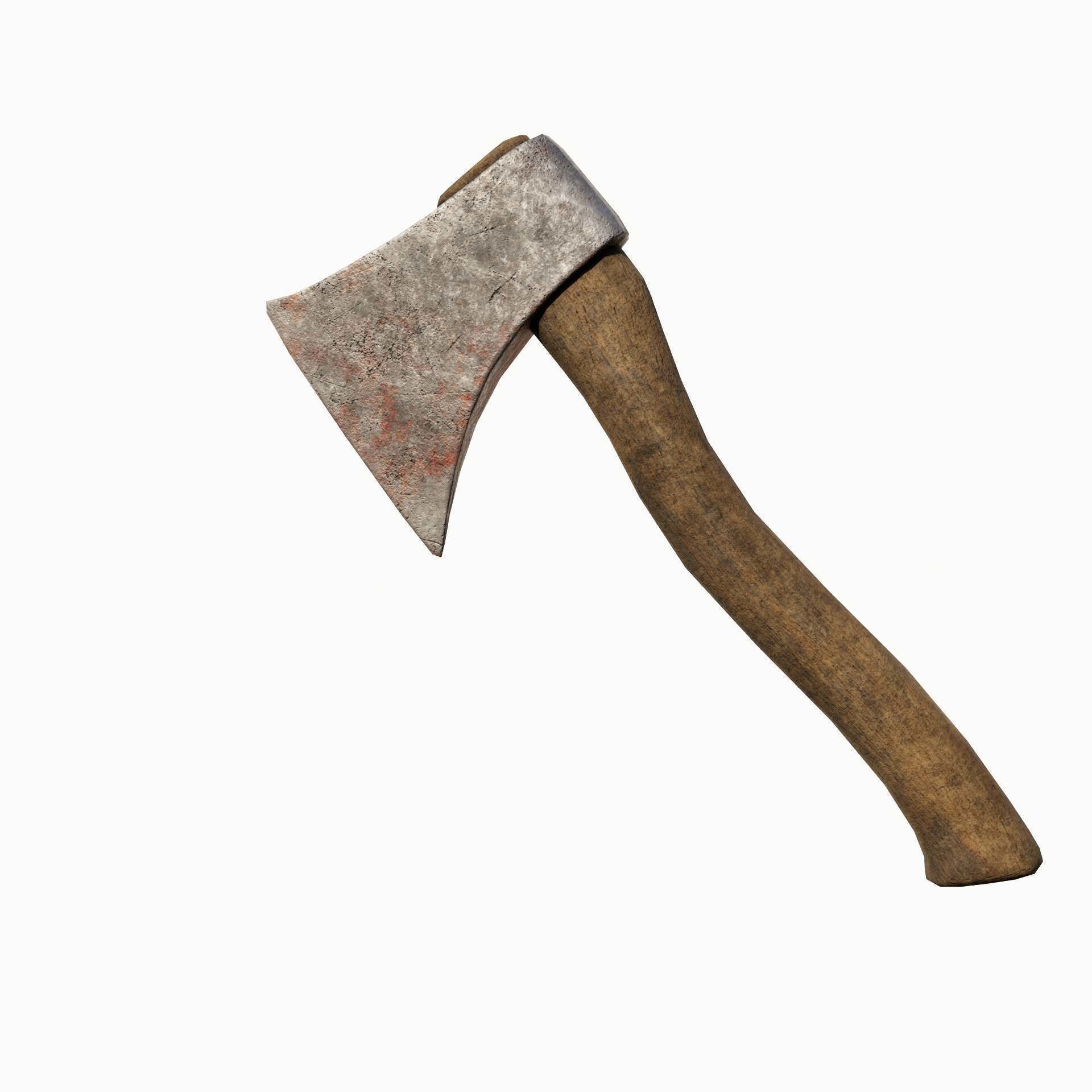 Old axe Low-poly 3D model_16