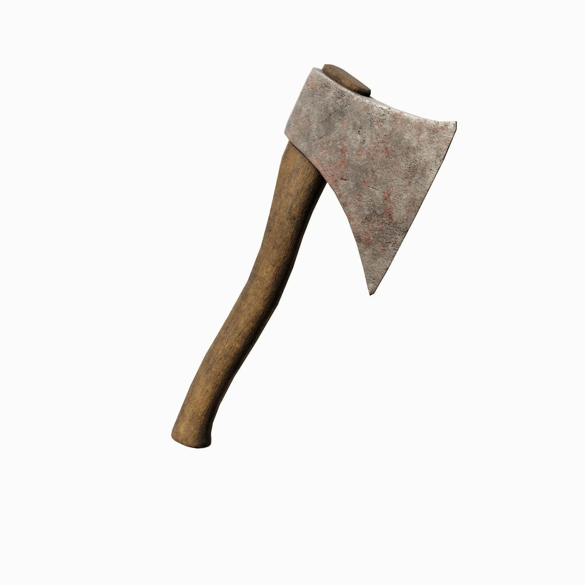 Old axe Low-poly 3D model_24