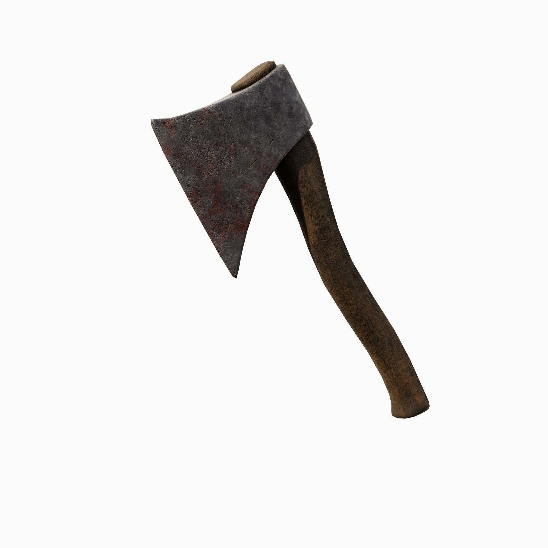 Old axe Low-poly 3D model_19