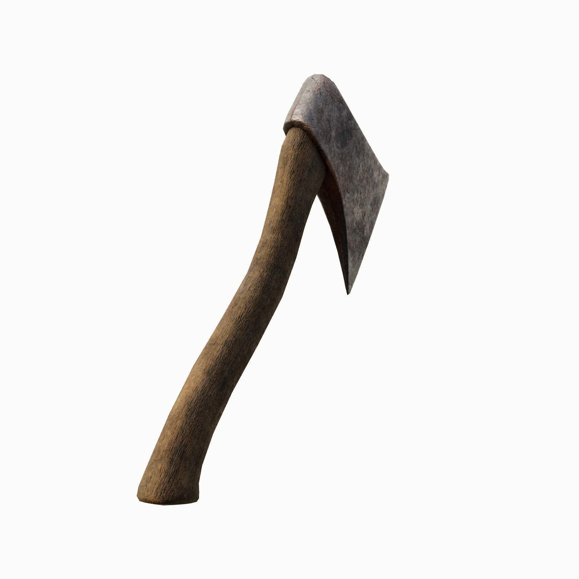 Old axe Low-poly 3D model_10