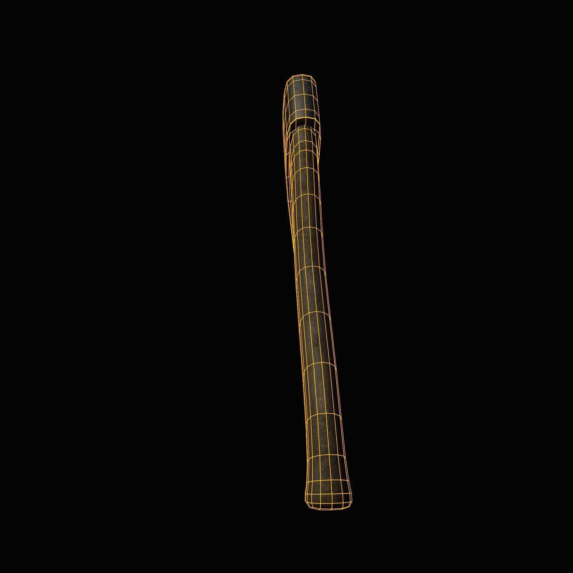 Old axe Low-poly 3D model_32