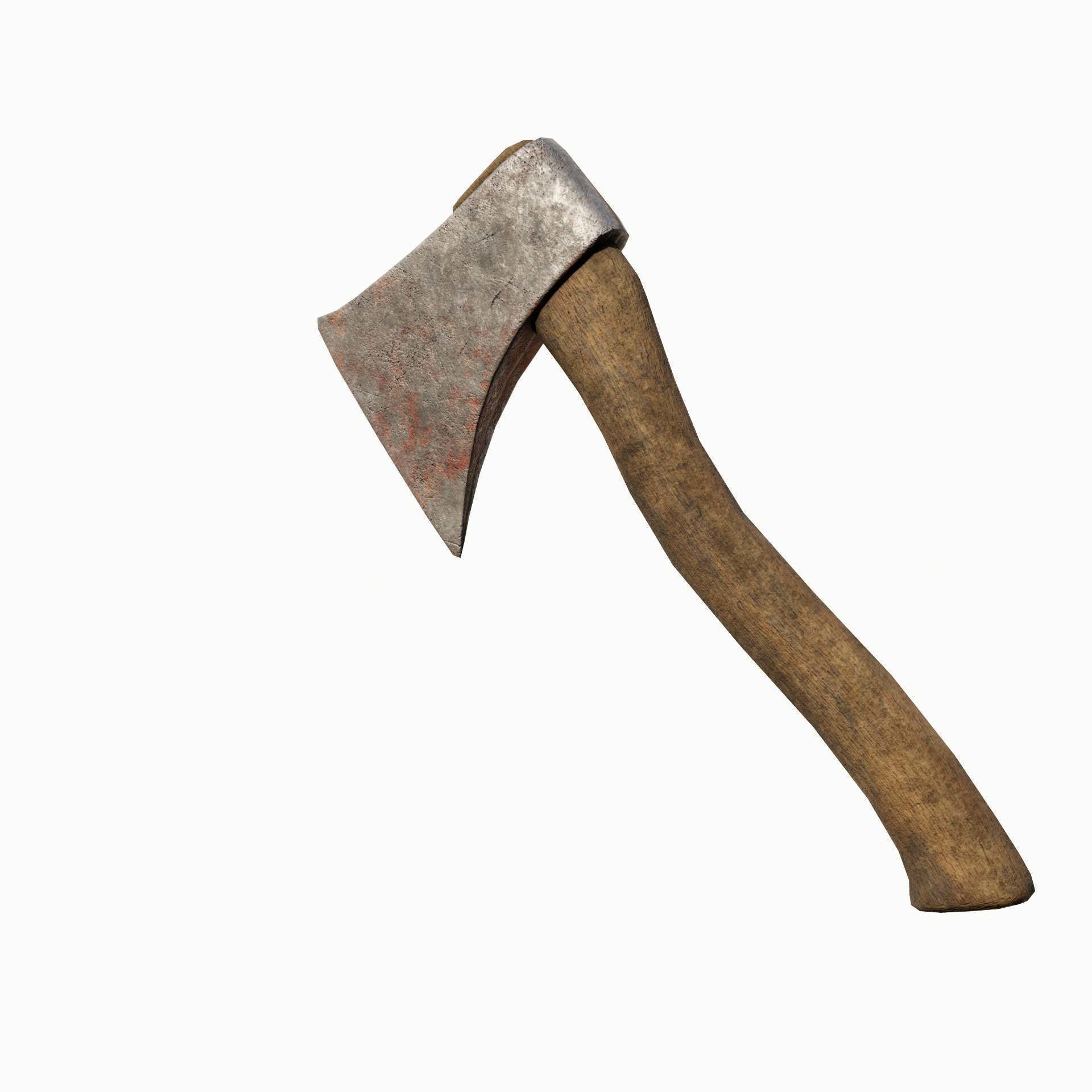 Old axe Low-poly 3D model_15