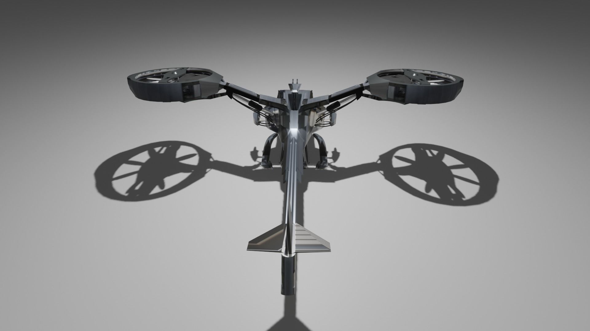 Low Poly Helicopter rc flying in sky Low-poly 3D model_15