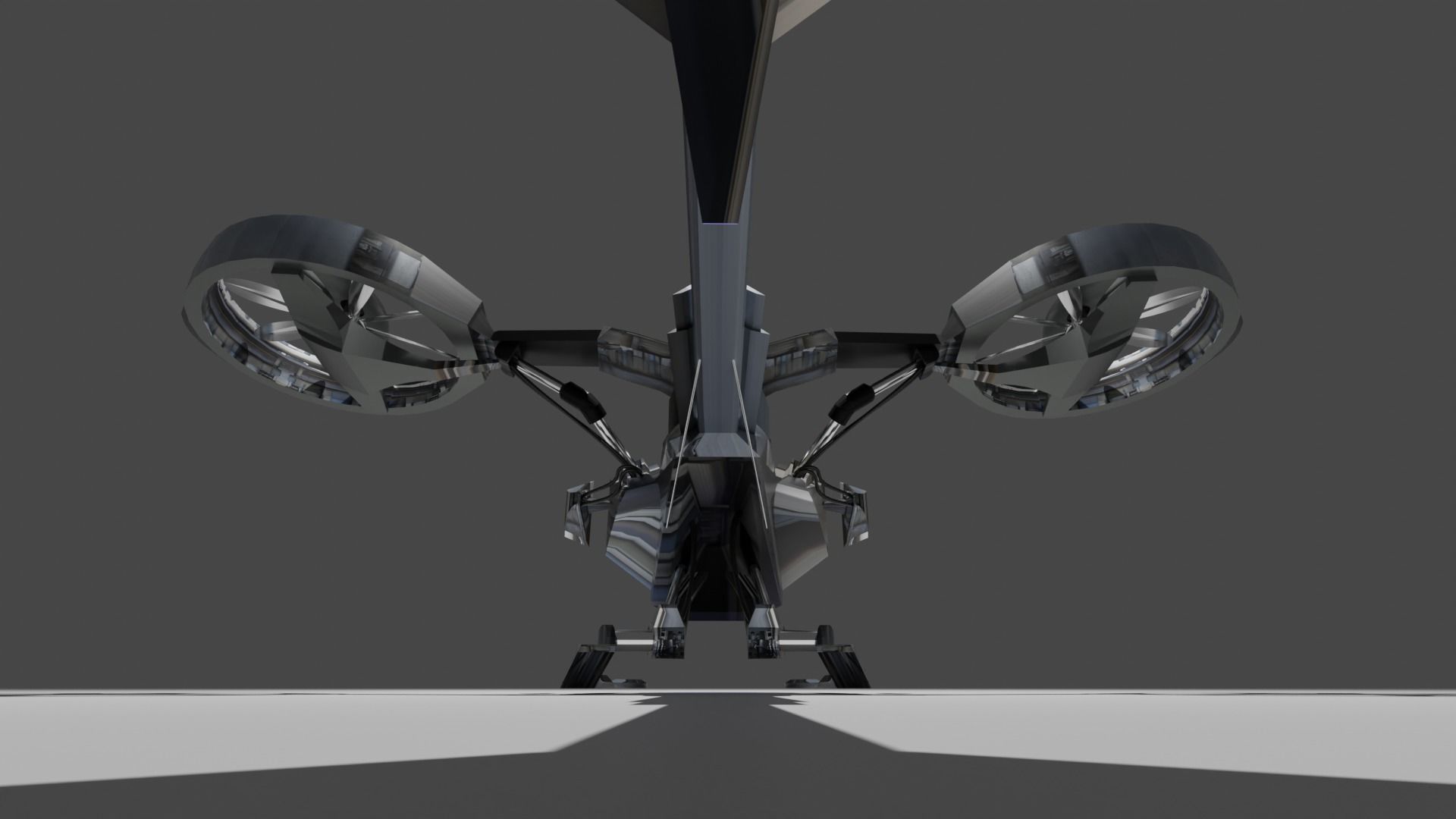 Low Poly Helicopter rc flying in sky Low-poly 3D model_16