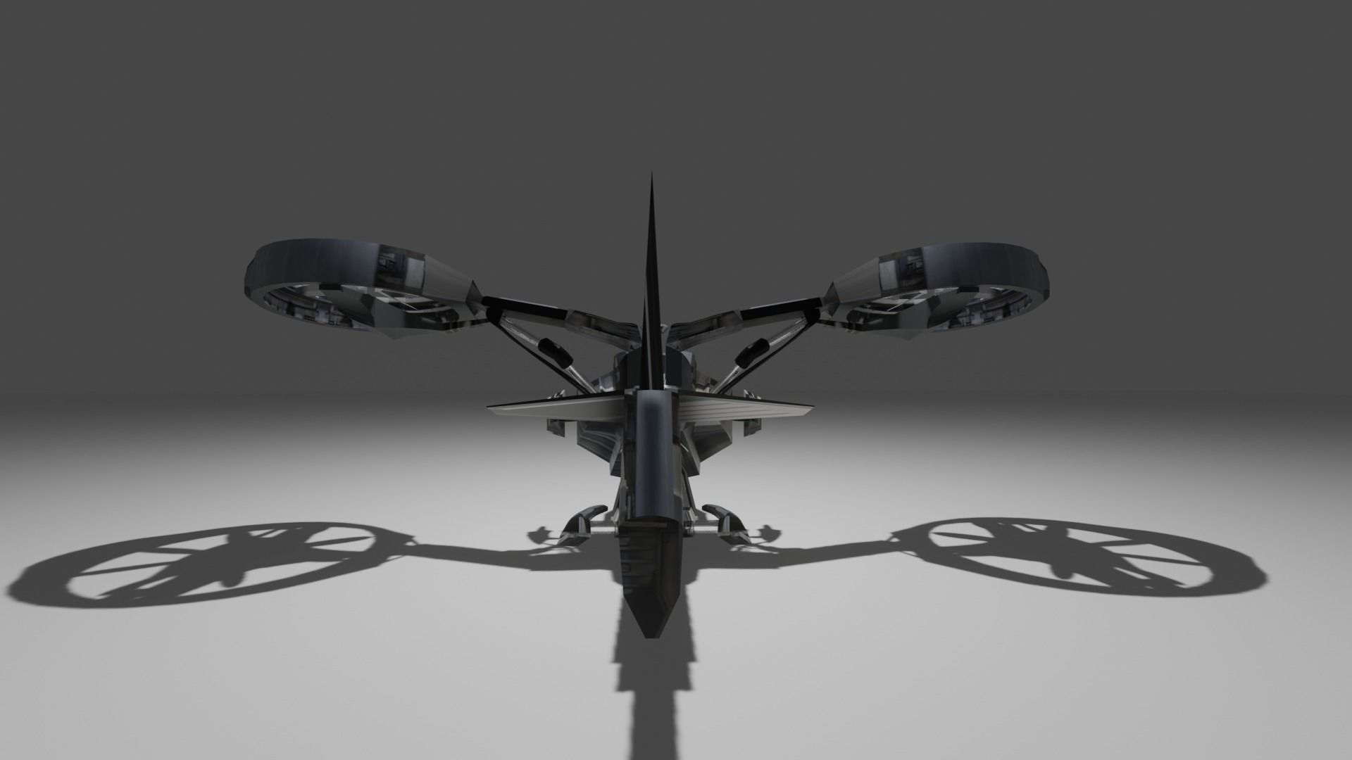 Low Poly Helicopter rc flying in sky Low-poly 3D model_13