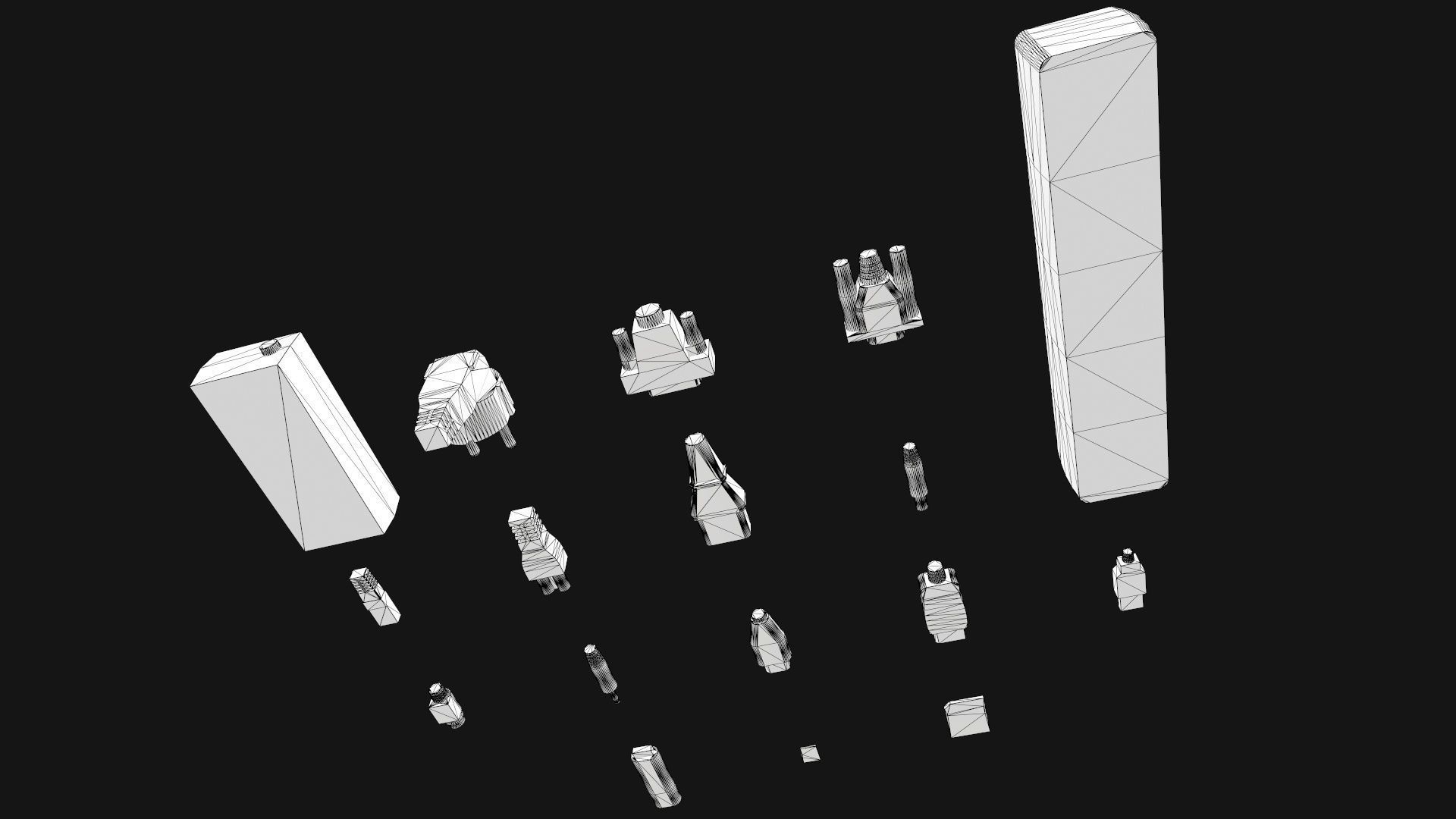 Connectors Low-poly 3D model_10