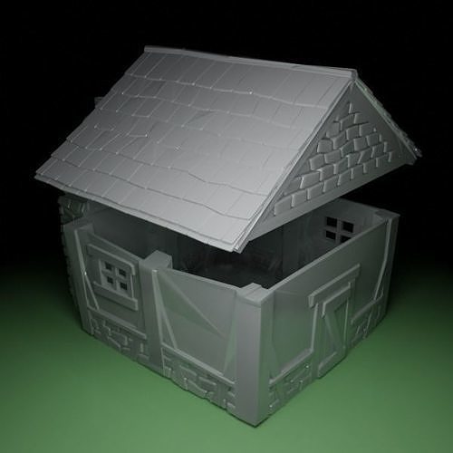 Tabletop Fantasy House Scaled for 28mm RPGs and Wargames 3D print model
