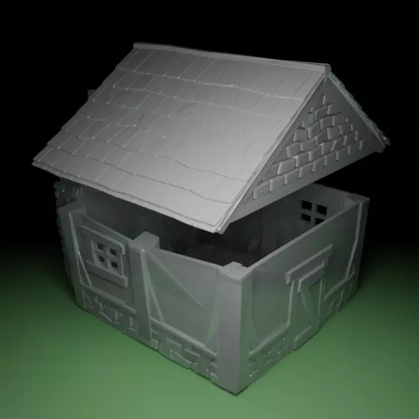 Tabletop Fantasy House Scaled for 28mm RPGs and Wargames 3D print model_0