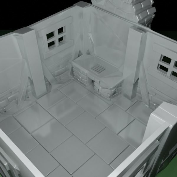 Tabletop Fantasy House Scaled for 28mm RPGs and Wargames 3D print model_5