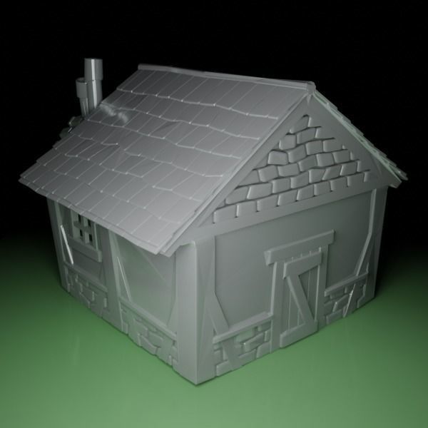 Tabletop Fantasy House Scaled for 28mm RPGs and Wargames 3D print model_1