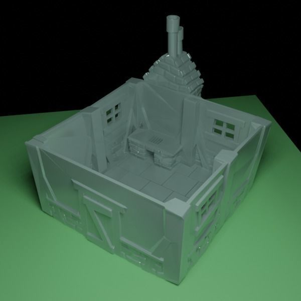 Tabletop Fantasy House Scaled for 28mm RPGs and Wargames 3D print model_4